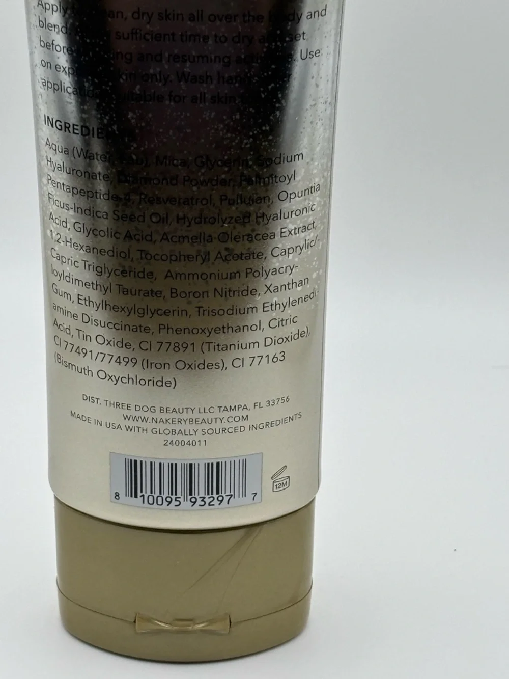Nakery Beauty Diamond Glow Blur Perfector Body Cream 200ml 6.76oz New - Picture 6 of 6